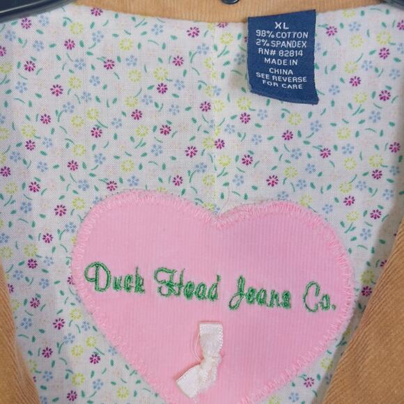 Duck Head Jeans Co Youth Corduroy Blazer Jacket XL Tan 2Button Wide Wale Cotton - Picture 6 of 7